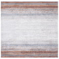 thumbnail image 1 of SAFAVIEH Berber Bijar Abstract Shag Area Rug, 7' x 7' Square, Blue Rust/Ivory, 1 of 8