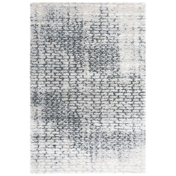 SAFAVIEH Berber Blair Abstract Shag Area Rug, Charcoal/Grey, 8' x 10'