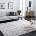 thumbnail image 1 of SAFAVIEH Berber Zachary Geometric Shag Area Rug, Gray/Cream, 6'7" x 6'7" Square, 1 of 13