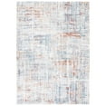 thumbnail image 1 of SAFAVIEH Berber Clover Abstract Polyester Shag Area Rug, Blue Rust/Ivory, 5'5" x 7'7", 1 of 9
