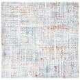 thumbnail image 1 of SAFAVIEH Berber Clover Abstract Polyester Shag Area Rug, Blue Rust/Ivory, 7' x 7' Square, 1 of 9