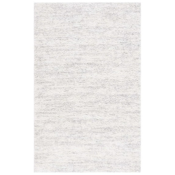 SAFAVIEH Berber Dacre Abstract Shag Area Rug, 10' x 14', Ivory/Light Grey