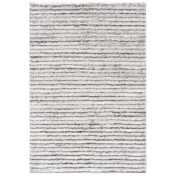 SAFAVIEH Berber Dayna Abstract Polyester Shag Area Rug, Grey/Dark Grey, 9' x 12'