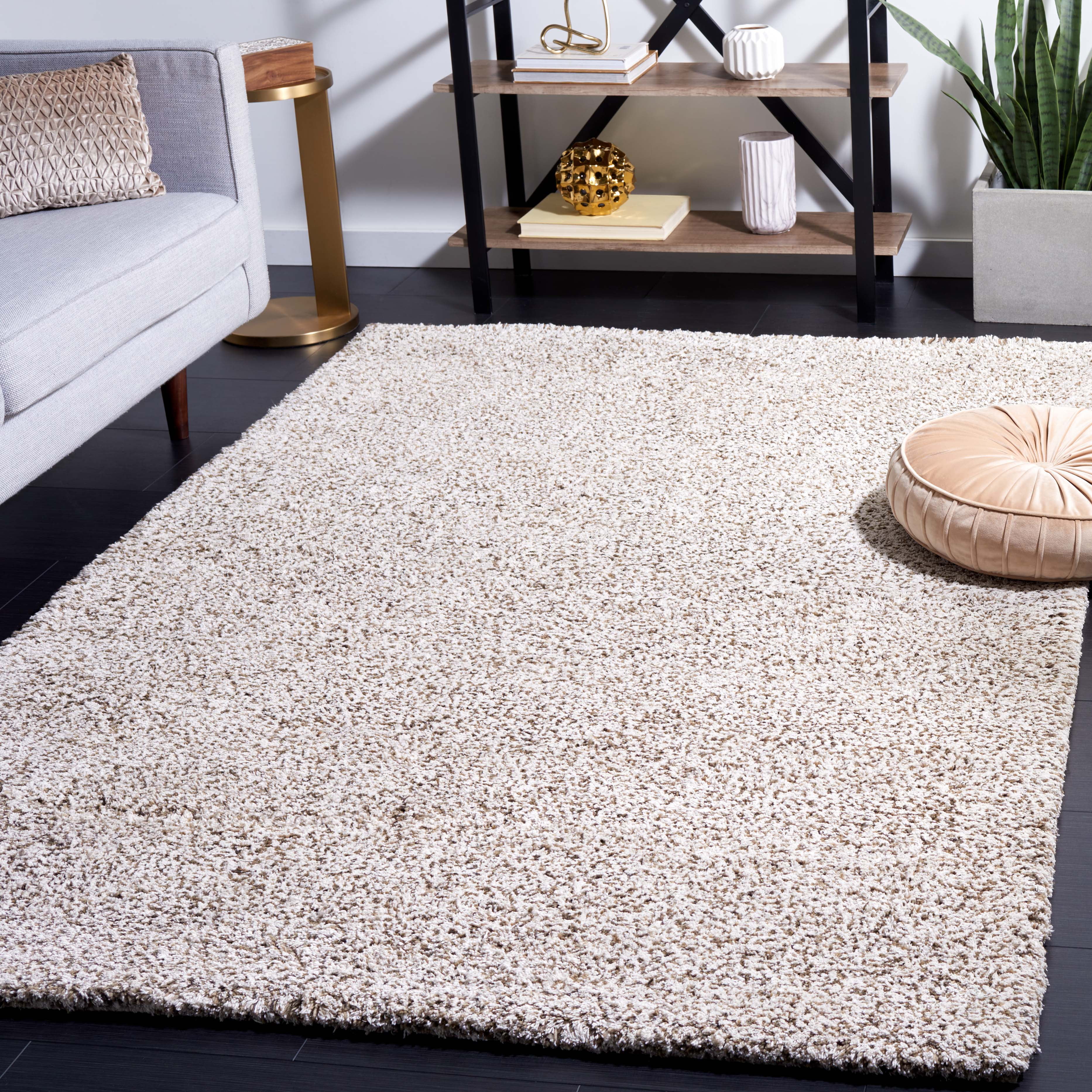SAFAVIEH Berber Deena Distressed Area Rug, Ivory/Brown, 5' x 8'
