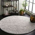 thumbnail image 1 of SAFAVIEH Berber Deena Distressed Area Rug, Ivory/Dark Gray, 6' x 6' Round, 1 of 10