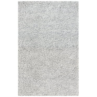 SAFAVIEH Berber Deena Distressed Area Rug, Ivory/Dark Grey, 8' x 10'