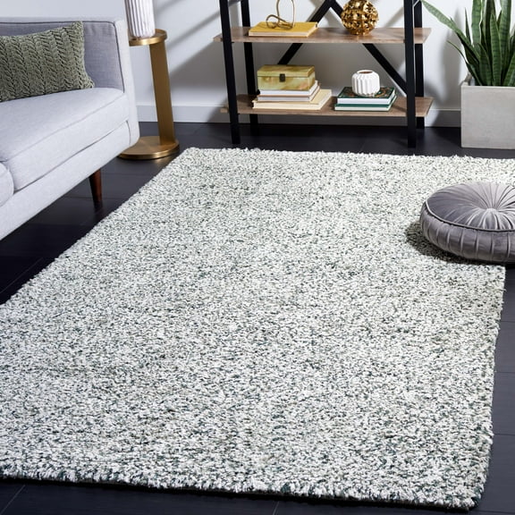 SAFAVIEH Berber Deena Distressed Area Rug, Ivory/Green, 3' x 5'