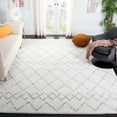 thumbnail image 1 of SAFAVIEH Berber Feride Geometric Shag Area Rug, Cream/Light Gray, 6'7" x 6'7" Square, 1 of 12