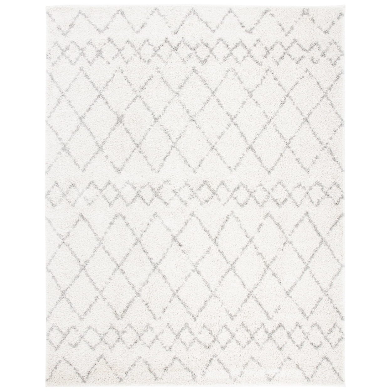 Gray 6'7" Square Synthetic Shag Area Rug