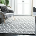 thumbnail image 1 of SAFAVIEH Berber Feride Geometric Shag Area Rug, Light Gray/Cream, 4'5" x 6'5", 1 of 12