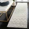thumbnail image 1 of SAFAVIEH Berber Feride Geometric Shag Runner Rug, Cream/Light Gray, 2' x 10', 1 of 12