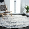 thumbnail image 1 of SAFAVIEH Berber Floella Abstract Shag Area Rug, Ivory/Charcoal, 6'7" x 6'7" Round, 1 of 11