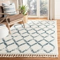 thumbnail image 1 of SAFAVIEH Berber Fringe Amable Geometric Shag Area Rug, Cream/Blue, 6'7" x 9', 1 of 11