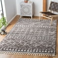 thumbnail image 1 of SAFAVIEH Berber Fringe Nathan Aztec Shag Area Rug, Brown/Ivory, 6'7" x 9', 1 of 11