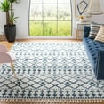 thumbnail image 1 of SAFAVIEH Berber Fringe Nathan Aztec Shag Area Rug, Cream/Blue, 9'10" x 14', 1 of 11