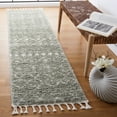 thumbnail image 1 of SAFAVIEH Berber Fringe Vinal Aztec Shag Runner Rug, Sage/Ivory, 2'2" x 8', 1 of 11