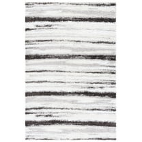 SAFAVIEH Berber Grayson Abstract Shag Area Rug, 5'5" x 7'7", Light Grey/Dark Grey
