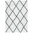thumbnail image 1 of SAFAVIEH Berber Irving Abstract Polyester Shag Area Rug, Ivory/Grey, 9' x 12', 1 of 8