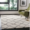 thumbnail image 1 of SAFAVIEH Berber Abel Geometric Shag Area Rug, Ivory/Gray, 5' x 7', 1 of 9