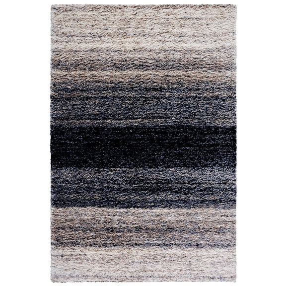 SAFAVIEH Berber Lavonne Abstract Shag Area Rug, 9' x 12', Grey/Charcoal