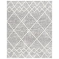thumbnail image 1 of SAFAVIEH Berber Lidija Abstract Polyester Shag Area Rug, Ivory/Grey, 6'7" x 9', 1 of 8