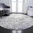 thumbnail image 1 of SAFAVIEH Berber Major Abstract Shag Area Rug, Ivory/Blue, 6'7" x 6'7" Round, 1 of 11