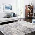 thumbnail image 1 of SAFAVIEH Berber Major Abstract Shag Area Rug, Ivory/Blue, 6'7" x 6'7" Square, 1 of 11