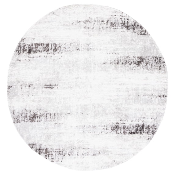 SAFAVIEH Berber Rupert Abstract Shag Area Rug, 7' x 7' Round, Grey/Dark Grey