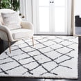 thumbnail image 1 of SAFAVIEH Berber Bentley Geometric Shag Area Rug, Creme/Brown, 3' x 5', 1 of 12