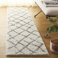 thumbnail image 1 of SAFAVIEH Berber Bentley Geometric Shag Runner Rug, Cream/Light Gray, 2'3" x 8', 1 of 12