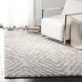 thumbnail image 1 of SAFAVIEH Berber Avery Geometric Shag Area Rug, Cream/Gray, 3'3" x 5'3", 1 of 9