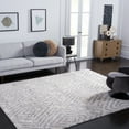 thumbnail image 1 of SAFAVIEH Berber Avery Geometric Shag Area Rug, Cream/Gray, 8' x 8' Square, 1 of 9