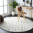 thumbnail image 1 of SAFAVIEH Berber Caymen Polka Dot Shag Area Rug, Beige/Gray, 8' x 8' Round, 1 of 11