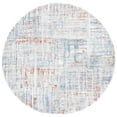 thumbnail image 1 of SAFAVIEH Berber Shag Clover Abstract Area Rug, Blue Rust/Ivory, 4'5" x 4'5" Round, 1 of 8