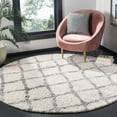 thumbnail image 1 of SAFAVIEH Berber Abel Geometric Shag Area Rug, Cream/Gray, 6'7" x 6'7" Round, 1 of 8