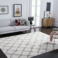 thumbnail image 1 of SAFAVIEH Berber Abel Geometric Shag Area Rug, Ivory/Gray, 6'7" x 6'7" Square, 1 of 9