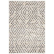 SAFAVIEH Berber Shag Collection BER218A Cream / Grey Rug