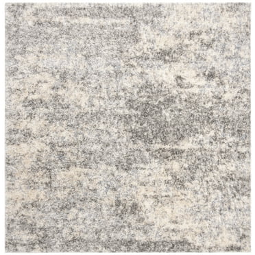 SAFAVIEH Berber Shag Damian Abstract Area Rug, Grey/Cream, 2' x 2' Square