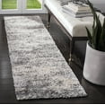 thumbnail image 1 of SAFAVIEH Berber Damian Abstract Shag Runner Rug, Gray Blue/Cream, 2' x 22', 1 of 8