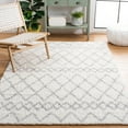 thumbnail image 1 of SAFAVIEH Berber Feride Geometric Shag Area Rug, Ivory/Light Gray, 5'1" x 7'6", 1 of 11