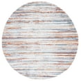 thumbnail image 1 of SAFAVIEH Berber Shag Jonette Abstract Area Rug, Blue Rust/Ivory, 8' x 8' Round, 1 of 8