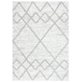 thumbnail image 1 of SAFAVIEH Berber Lidija Abstract Polyester Shag Area Rug, Grey/Ivory, 5'5" x 7'7", 1 of 11