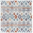 thumbnail image 1 of SAFAVIEH Berber Shag Maurice Abstract Area Rug, Blue Rust/Ivory, 5'5" x 5'5" Square, 1 of 8