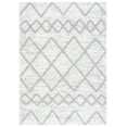 thumbnail image 1 of SAFAVIEH Berber Shag Phyliss Trellis Area Rug, Ivory/Grey, 4'5" x 6'5", 1 of 8