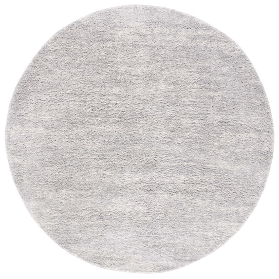 SAFAVIEH Berber Shag Torvald Abstract Area Rug, Grey/Ivory, 7' x 7' Round