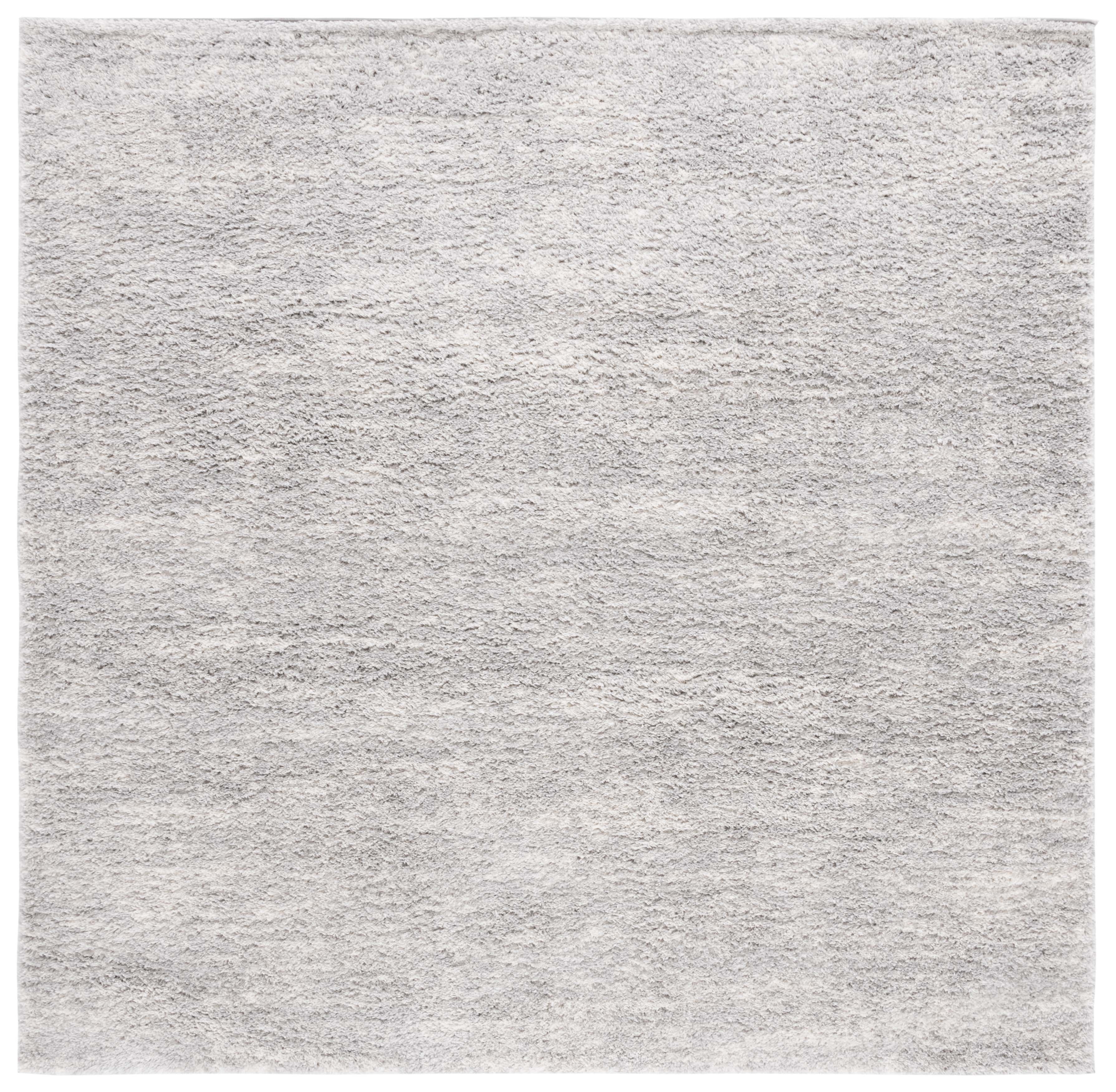 SAFAVIEH Berber Shag Torvald Abstract Area Rug, Grey/Ivory, 7' x 7