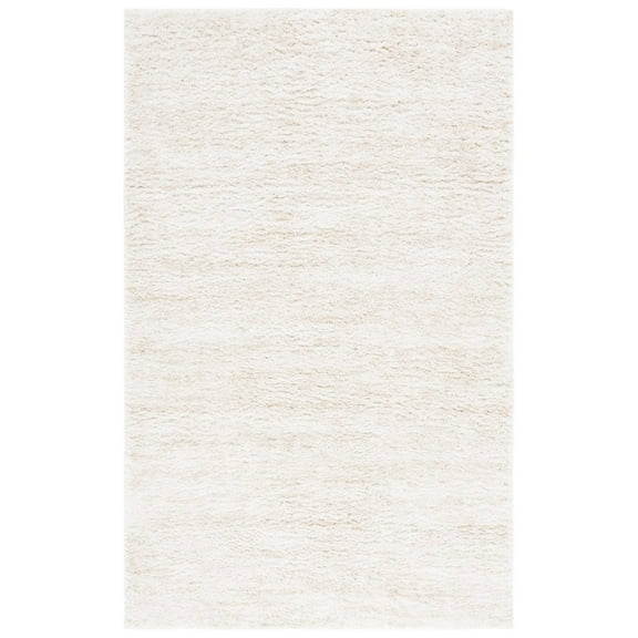 SAFAVIEH Berber Shag Torvald Abstract Area Rug, Ivory/Beige, 4'5" x 6'5"