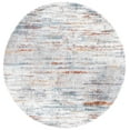 thumbnail image 1 of SAFAVIEH Berber Taegan Abstract Polyester Shag Area Rug, Blue Rust/Ivory, 8' x 8' Round, 1 of 8