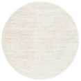 thumbnail image 1 of SAFAVIEH Berber Torvald Abstract Polyester Shag Area Rug, Ivory/Beige, 8' x 8' Round, 1 of 8