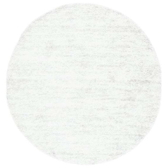 SAFAVIEH Berber Torvald Abstract Polyester Shag Area Rug, Ivory/Light Grey, 11' x 11' Round
